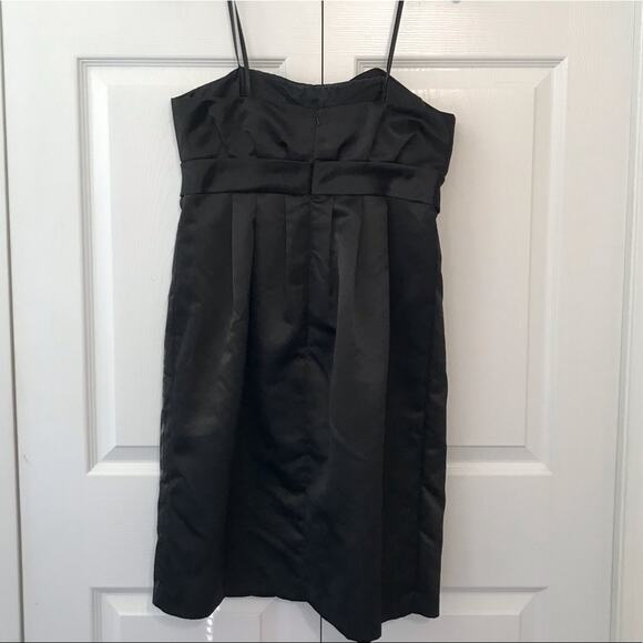 BCBG Paris black satin cocktail dress - Picture 5 of 9